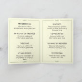 Modern Editable Wedding Order of Ceremony Programma (Binnen)