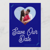 Modern Editable Wedding Save The Date Card Kaart (Achterkant)