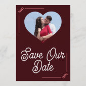 Modern Editable Wedding Save The Date Card Kaart (Achterkant)