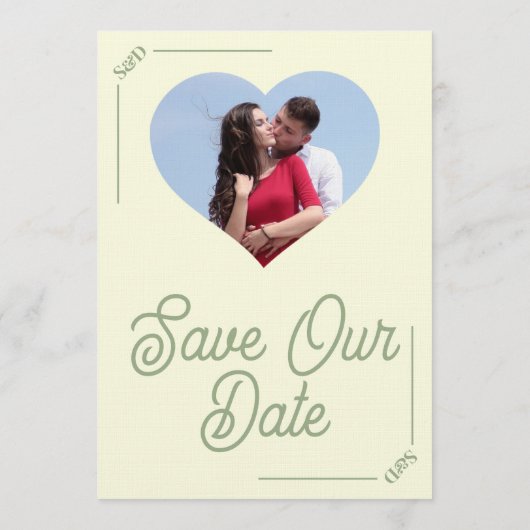 Modern Editable Wedding Save The Date Card Kaart (Achterkant)
