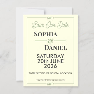 Modern Editable Wedding Save The Date Card Magnetische Uitnodiging
