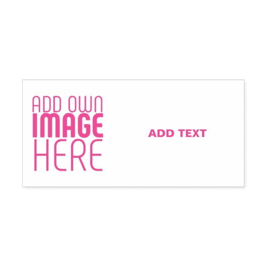MODERN EDITABLE WHITE IMAGE TEXT TEMPLATE FUSCHIA  ZELFINKTENDE STEMPEL (Design)