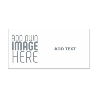 MODERN EDITABLE WHITE IMAGE TEXT TEMPLATE GRAY  ZELFINKTENDE STEMPEL
