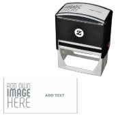 MODERN EDITABLE WHITE IMAGE TEXT TEMPLATE GRAY  ZELFINKTENDE STEMPEL (In situ)