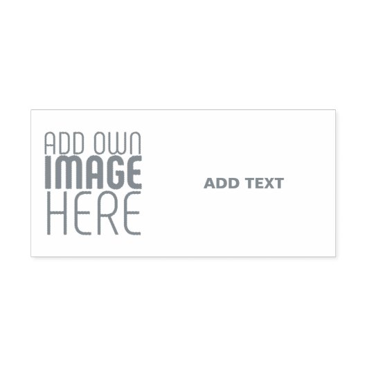 MODERN EDITABLE WHITE IMAGE TEXT TEMPLATE GREY  ZELFINKTENDE STEMPEL (Design)