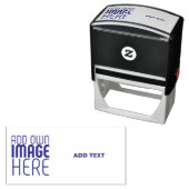 MODERN EDITABLE WHITE IMAGE TEXT TEMPLATE VIOLET  ZELFINKTENDE STEMPEL (In situ)