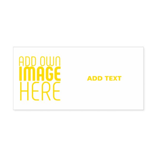 MODERN EDITABLE WHITE IMAGE TEXT TEMPLATE YELLOW  ZELFINKTENDE STEMPEL (Design)