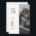 Modern Editorial Photo Wedding Save the Date<br><div class="desc">Planning a getaway for your big day? Getting your favorite people on board starts with an announcement they simply can't ignore. You don't need a loud, cluttered card to get your guests excited to pack their bags. This Editorial Photo Save the Date is incredibly chic and right to the point....</div>