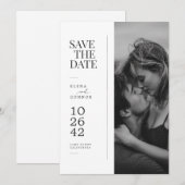Modern Editorial Photo Wedding Save the Date (Voorkant / Achterkant)