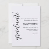 Modern Editorial Script Graduation  Kaart (Voorkant)