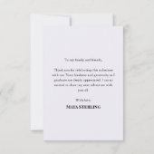 Modern Editorial Script Multi-Photo Graduation Bedankkaart (Achterkant)