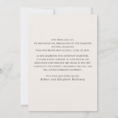 Modern Editorial Typography Graduate Announcement Kaart (Achterkant)