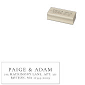 Modern Editorial Wedding Return Address Rubberstempel (Gestempeld)