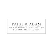 Modern Editorial Wedding Return Address Rubberstempel (Afrduk)
