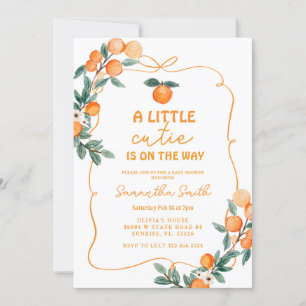 Modern Een beetje schattig baby shower uitnodiging
