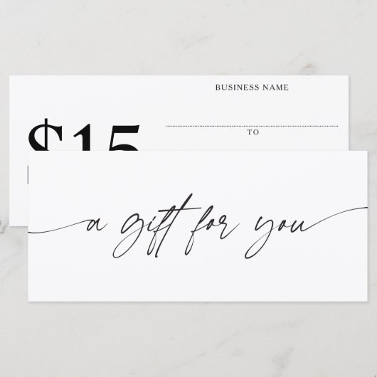 Modern Een Cadeaubon Voor Jou Voeg Je Bedrag Toe  (Voorkant / Achterkant)