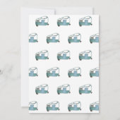 Modern Een Gelukkig Camper Bomen Camping 1e Verjaa Kaart (Achterkant)