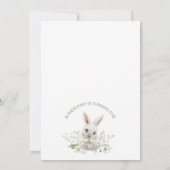 Modern Een of ander konijntje wordt een 1e verjaar Kaart (Achterkant)