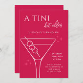 Modern Een Tini Beetje Ouder Rood 40e Verjaardagsf Kaart (Voorkant / Achterkant)