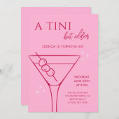 Modern Een Tini Beetje Ouder Roze 40e Verjaardagsf Kaart (Voorkant / Achterkant)