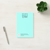 Modern Eendenei Blauw Logo QR Code Foto NAGEL TECH Post-it® Notes (Kantoor)