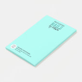 Modern Eendenei Blauw Logo QR Code Foto NAGEL TECH Post-it® Notes (Schuin)