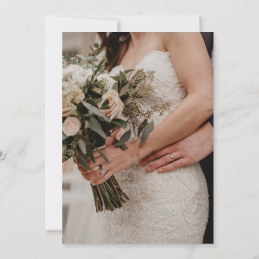 modern eengemaakt huwelijk kaart (Achterkant)