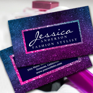 Modern Eenhoorn Glitter stijlvol visitekaartje