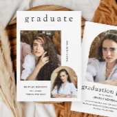 Modern Eenvoudig 3 Foto Afstuderen Kaart