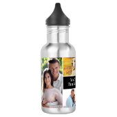 Modern Eenvoudig 4 foto collage Je bent de beste Waterfles (Links)