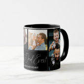 Modern Eenvoudig 4 Fotocollage Vaderdag Mok (Voorkant rechts)