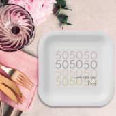 Modern Eenvoudig 50 Verjaardagspapier Bord