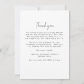 Modern eenvoudig 5 Afbeelding Collage Baby shower Bedankkaart (Achterkant)