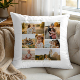 Modern Eenvoudig 7 Foto Collage Familie Gift Kussen