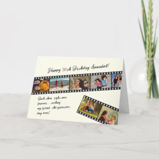Modern Eenvoudig 7 Fotofilmstrip Verjaardag Kaart
