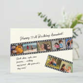 Modern Eenvoudig 7 Fotofilmstrip Verjaardag Kaart (Staand voorkant)