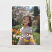 Modern Eenvoudig Aangepaste Foto Verjaardag Wenska Kaart (Voorkant)