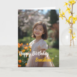 Modern Eenvoudig Aangepaste Foto Verjaardag Wenska Kaart