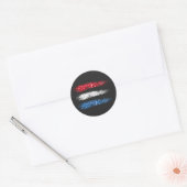 *~* Modern Eenvoudig Abstract Amerikaans Vlag op Z Ronde Sticker (Envelop)