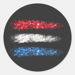 *~* Modern Eenvoudig Abstract Amerikaans Vlag op Z Ronde Sticker