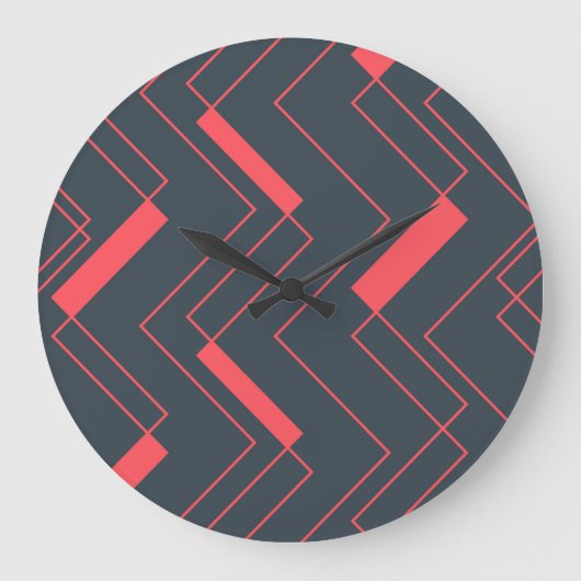 Modern, eenvoudig, abstract, levendig, trendpatroo grote klok (Voorkant)
