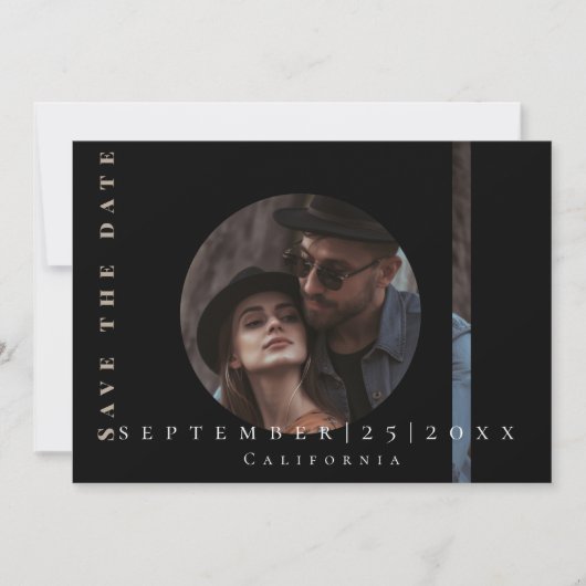 Modern eenvoudig afbeelding Flat Save The Date Kaa (Voorkant)