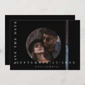 Modern eenvoudig afbeelding Flat Save The Date Kaa (Voorkant / Achterkant)