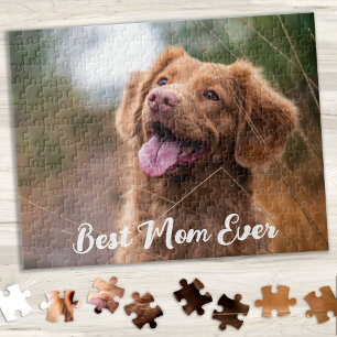 Modern Eenvoudig Afbeelding Gepersonaliseerde Pet Legpuzzel