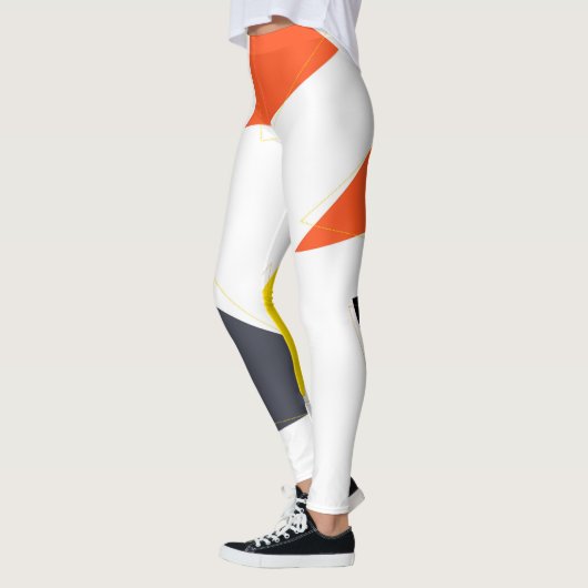 Modern, eenvoudig, afspeelbaar geometrisch patroon leggings (Links)
