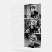 Modern Eenvoudig Afstudeerder 3 Fotoafstudeerfeest Acryl Bord (Hoek)