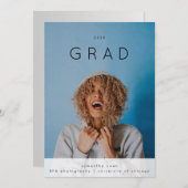 Modern eenvoudig AFSTUDEERDER | Universiteit van C Aankondiging (Voorkant / Achterkant)