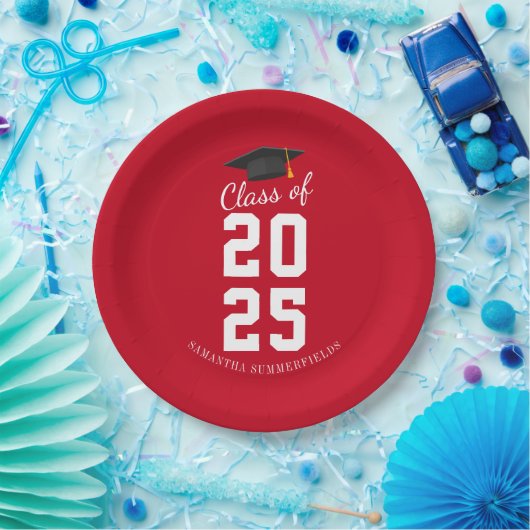 Modern Eenvoudig Afstuderen 2025 Afstudeerder Part Papieren Bordje (Feest)