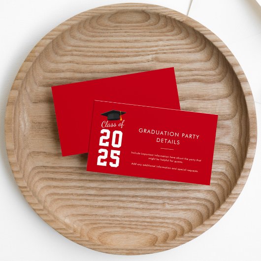 Modern Eenvoudig Afstuderen 2025 Party Informatiekaartje