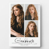 Modern eenvoudig Afstuderen 3-fotocollagescript Fotoplaat (voorkant)